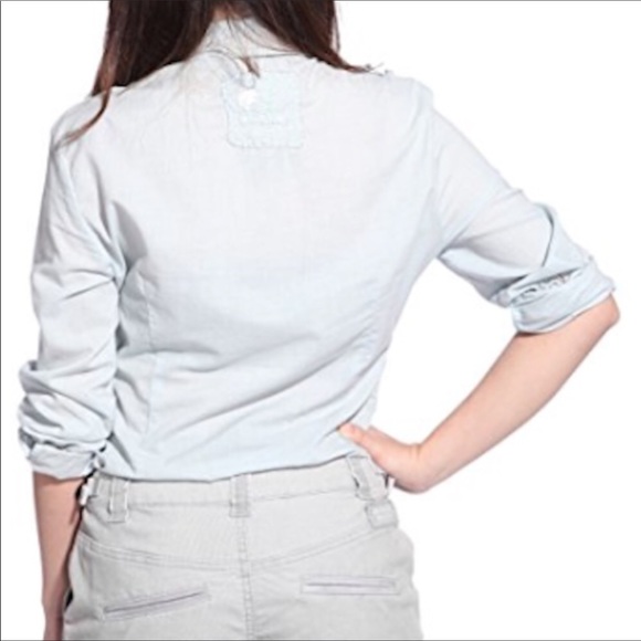 Da-Nang White XSmall Collard Button Down Shirt NWT - Picture 3 of 16